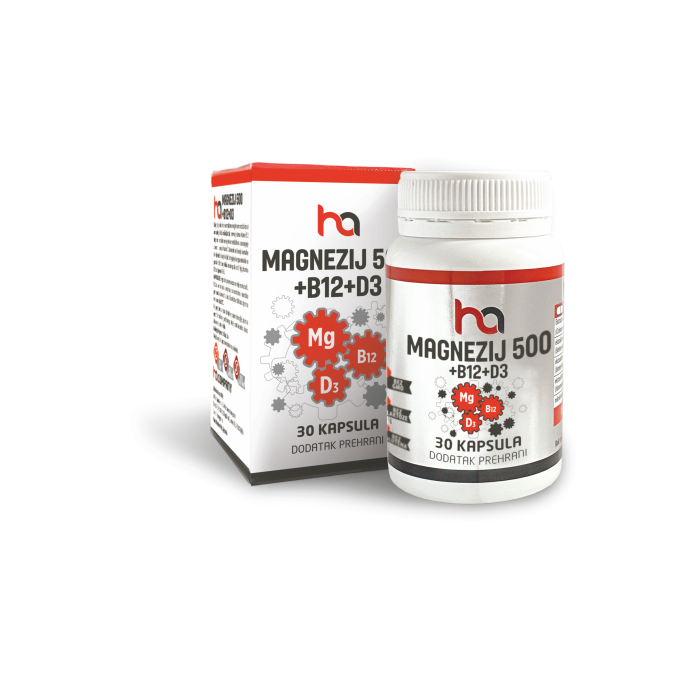 Magnezij 500 + B12 + D3 HA